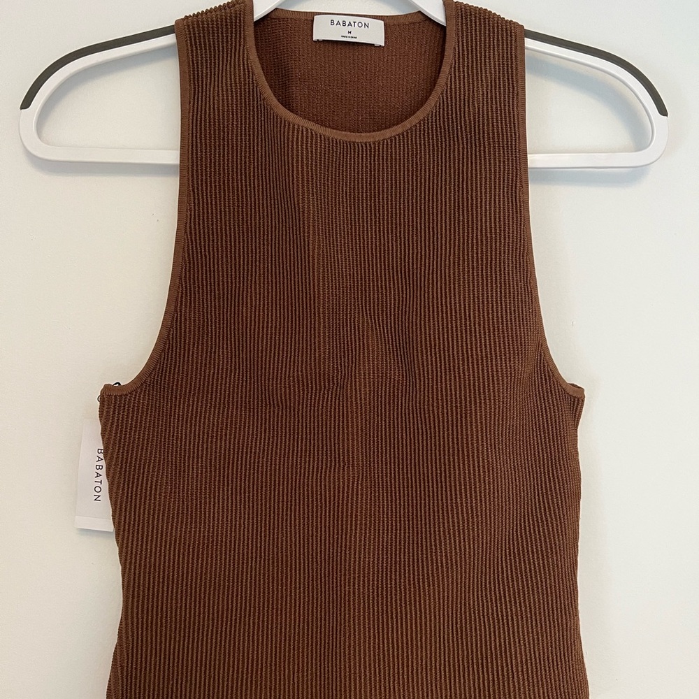 Aritzia sculpt knit high neck tank